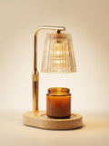 Aurora Dimmable Candle Warmer Lamp with Complimentary Candle — Ambiera flameless warmer in brushed gold